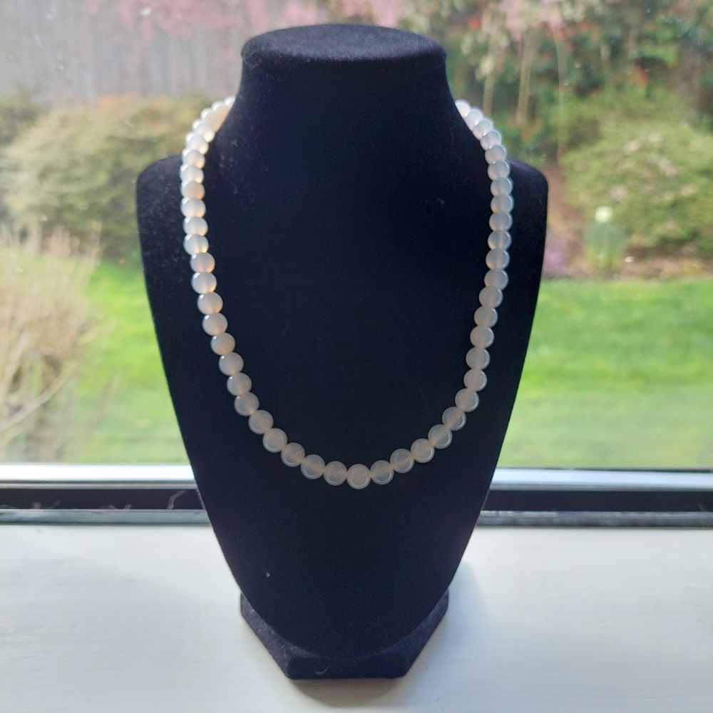 White Agate Necklace NWOT